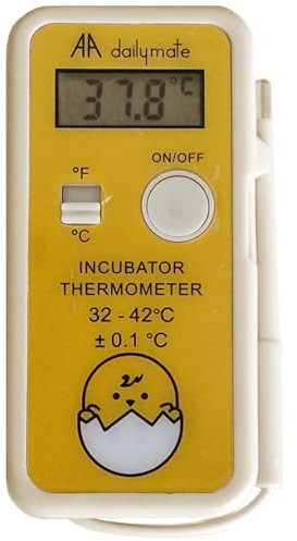 Digitales Brutthermometer dailymate – Brutthermometer für Hühner & Geflügel | Präzise Temperaturkontrolle für Brutmaschine, Inkubator, Brutautomat & Motorbrüter