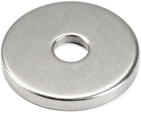 PRIOstahl Scheiben für Holzverbinder Unterlegscheiben starke, runde Ausführung - 1 Stück Größe: 58x6mm für M12 - DIN 1052 Beilagscheiben Holzverbindungen Verstärkungsscheibe Rostfrei aus Edelstahl V2A