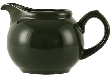 Bricco per latte in ceramica, in porcellana, con manico, per casa e cucina, 350 ml (verde)