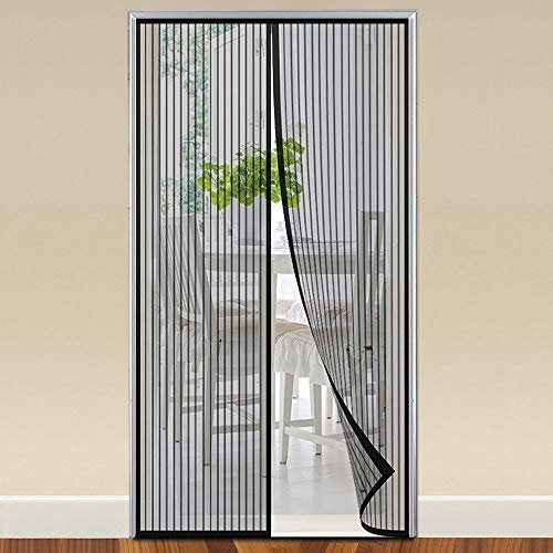Zanzariera magnetica per porte scorrevoli e balconi, su misura, marrone, 200 x 270 cm, facile da installare, durevole, protezione per la casa essenziale