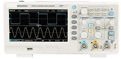 ZKLGS Oscilloscope Numérique Oscilloscope numérique USB UTD2202CEX + Double Canal 200Mhz 1G taux d'échantillonnage Haute Tension sonde PC LCD Portable Osciloscopio