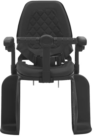 NoneDanGee Fahrradkindersitz Fahrradsitz Kinder Hinten für Kinder bis 50 kg, Fahrrad Kindersitz mit Vordergriff und Fußstütze Baffeln, Liegefunktion (Schwarz)