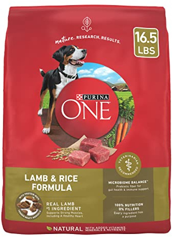 Purina ONE Dry Dog Food Lamb and Rice Formula - 16.5 lb. Bag