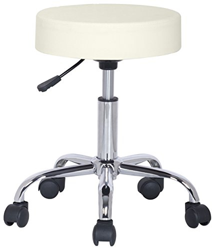 SixBros. Rollhocker Elfenbein Weiß - M-95027/193