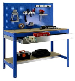 SimonRack BT-2 box 1500 arbetsbänkskit – blå/trä