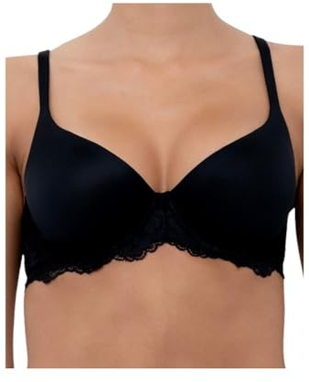 Reggiseno Balconcino Lormar modello Mousse Pizzo, coppa C 4°NERO