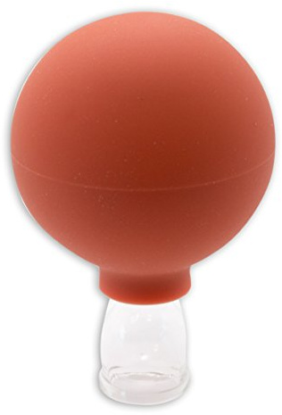 Schröpfglas | mit Saugball | und Olive | Schröpfset | Feuer Schröpfen | Qualitätsglas (ca. 1,5cm)