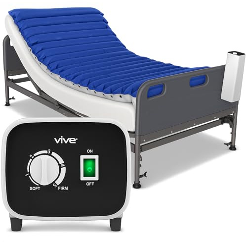 Vive Wechseldruckmatratze, 12,7 cm, Luftauflage, Auflage für Wundliegen und Geschwüre, Behandlung von Bettlägerchen, aufblasbar, leiser Alternativbezug, passend für Krankenhausbett, inkl. elektrischem | Für Wundliegen und Geschwüre, Behandlung von Bettlägerchen, aufblasbar, leiser Alternativbezug, passend für Krankenhausbett
