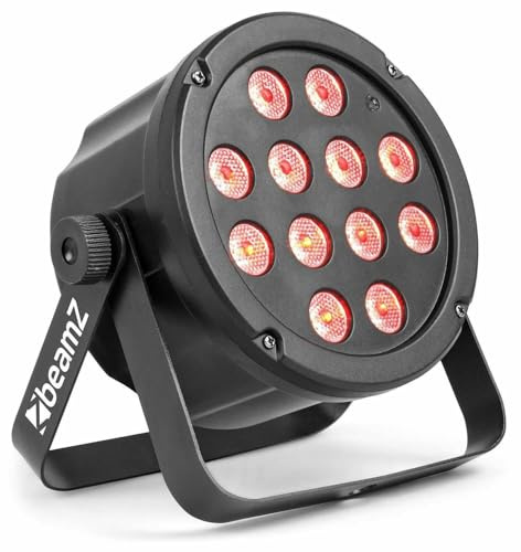 BeamZ SlimPar35 Discolicht Partylicht, PAR RGB Disco Licht LED Strahler Party Lichter, DMX Licht LED-Discoleuchte für Partybeleuchtung oder für DJs, Bühnenbeleuchtung