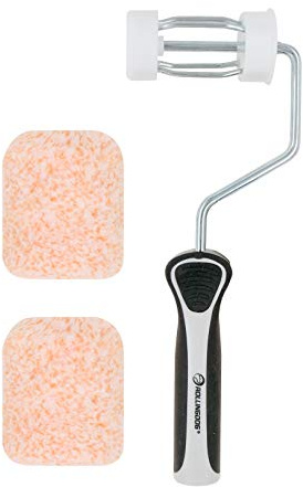 ROLLINGDOG 3 Inch Paint Roller - Small Paint Roller Microfiber Roller Covers, 3/8 inch Nap for Wall Ceiling Trim Edge Painting