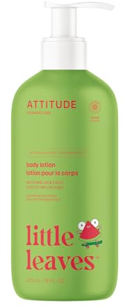 ATTITUDE Body Lotion for Kids, EWG Verifed Moisturizer, Dermatologically Tested, Plant and Mineral Based Cream, Vegan, Watermelon & Coco, 16 Fl Oz
