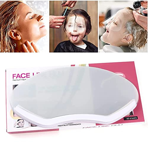 Kalolary 50 PCS Friseursalon Haarspray Haar Schneiden Färbung Transparentes Visier für Haarschnitt Transparent Visier Gesichtsschutz für Stirn Augen Hair Salon, Wimpern Oder Augenbrauenschutz