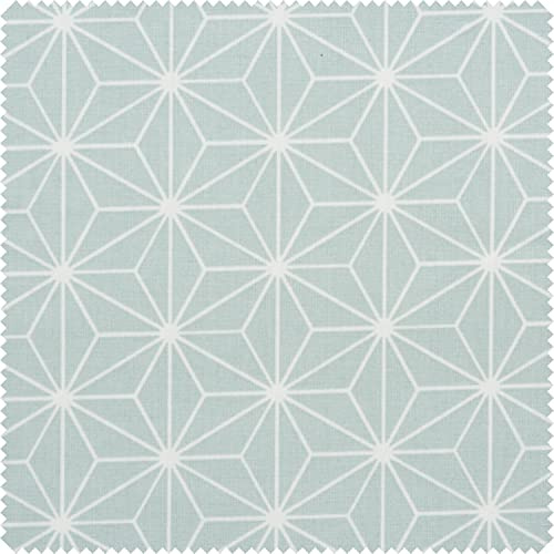 VBS Marktplatz Baumwoll-Stoff Geometrischer Stern Polyester beschichtet 145 cm breit Motiv 6.5 cm waschbar bis 40°C 100% Baumwolle beschichtete Stoffe Petrol