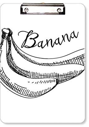 Planchette à pince avec dessin et lignes de fruits - Format A4