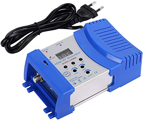 Dpofirs Modulador HD, Frecuencia Digital Entrada HDMI RF VHF/UHF con Puerto HDMI, Salida Analógica RF Modulador PAL/NTSC, Formato Estándar de TV, Accesorios de Computadora 100-240V