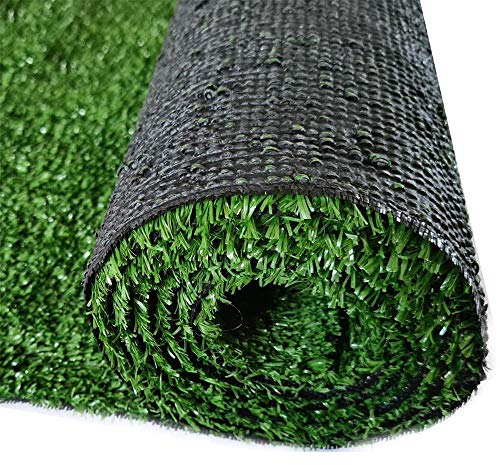 Kunstrasen 100x300 – Wetterfester Outdoor Teppich in Grün für Balkon, Terrasse & Garten | Robuster Teppichboden als Rasen-Alternative