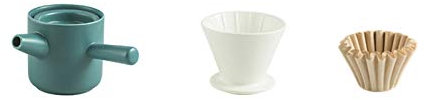 XXSLY Gießen Sie über Kaffeefilter, Wiederverwendbare Keramik Kaffeefilter Topf Set mit Kaffeekanne Filter Tasse Filterpapier für Home Cafe Office