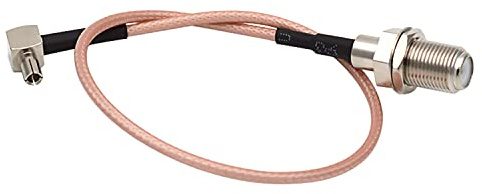 Vecys F Femmina a TS9 Maschio ad Angolo Retto Cavo Coassiale RF 90 Gradi RG316 30 cm / 12 pollici per Router Antenna 2G 3G 4G TV HDTV DVB-T DVB-T2
