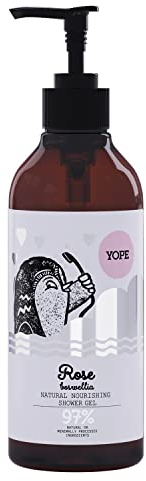 YOPE Gel Doccia Naturale | Rosa e Boswellia | Profumo Elegante e Avvolgente | Pelle Morbida ed Elastizzata | 97% Ingredienti Naturali | Vegan | Cruelty-Free | Dermatologicamente Testato | 400 ml