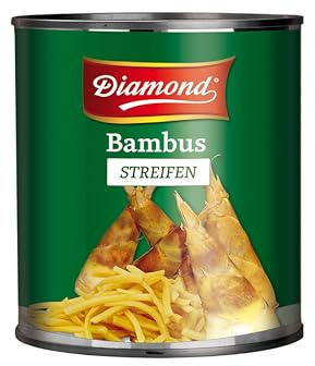 DIAMOND Bambusstreifen, eingelegtes Asia Gemüse im Glas, geeignet für Wok-Gerichte, low carb - 1 x 2,84 kg