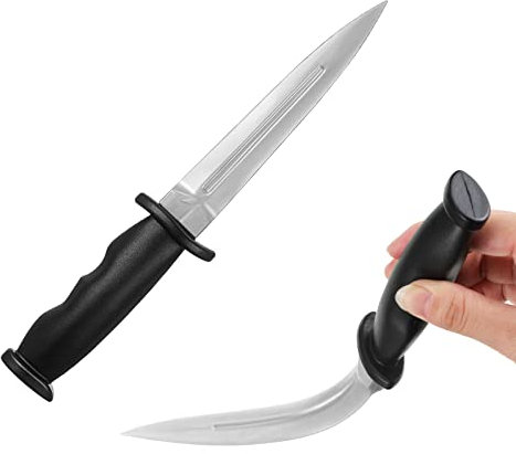 Suilung 2 Pcs Rubber Martial Art Training Knife Fake Knife Rubber Training Weapon Toy for Martial Art equipment