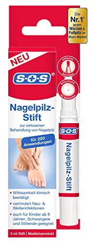 SOS Nagelpilz-Stift| Anti Nagelpilz Behandlung | 6 Monate Reichweite |Medizinprodukt| einfache Anwendung | auch bei Nagelverfärbungen | mit Stift-Applikator transparent