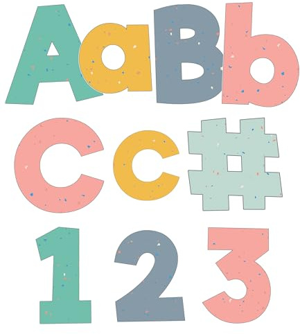 Carson Dellosa We Belong Pinnwand, gesprenkelt, Buchstaben, Zahlen, Symbole und Satzzeichenausschnitte für Pinnwand, Korktafel, Party, Wanddekoration und Klassenzimmerdekoration, 219 Stück | Groß- und Kleinbuchstaben, Zahlen, Satzzeichen und Symbole für Pinnwand, Posterwand, Party und Klassenzimmer-Dekor