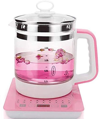 ADITAM 1.8L Bouilloire Électrique Bouilloire en Verre, Théière Multifonction, Épaississement Automatique en Verre Bouilloire Électrique Théière Double The Comfort