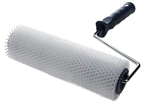NYMFEA yaoqijie Zement Professionelle langlebige Stachelwalze Tragbare Blase Entfernen Sie Farbe Kunststoffgriff Entschäumend 13 mm Zahnhöhe Selbstnivellierend Lasting