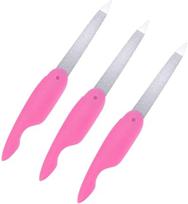 minkissy Nagelfeilen Aus Edelstahl 3 Stück Faltbar Tragbar Nagelpolierer Für Glatte Naturnägel Maniküre Pediküre Zubehör