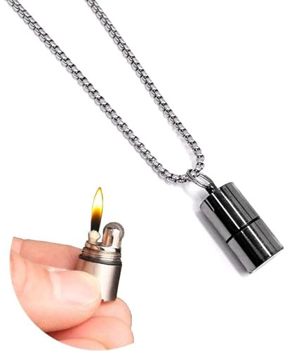 Collar de Encendedor Cool de Queroseno - Regalo del Día del Padre (Black)