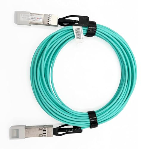 Elfcam® - 3 Mètres Câble Fibre Optique 100Gbit/s OM3 QSFP28 à QSFP28 AOC Câble,3m