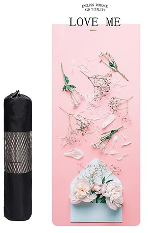 RajoNN Yogamatte, extra dick, 5 mm, rutschfest, Pilates-Matte für Frauen, umweltfreundliche Fitness-Trainingsmatte aus Naturkautschuk, mit Trageriemen und Aufbewahrungstasche