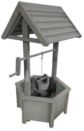 WERKA PRO Puits décoratif en Bois 38x42x82cm