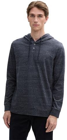 TOM TAILOR Långärmad T-shirt för män, 10668 – himmelskaptensblå, XS