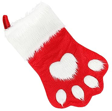 Beatifufu Weihnachtsstrümpfe Mit Hundemuster Rot Weihnachtsdekoration Für Baum Kamin Zuhause Büro Schule Party