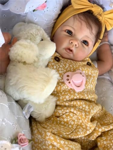 Anano Reborn Baby Mädchen Toddler Süß 50cm Realistische Babypuppe Lebensechte Puppen Die Aussehen Wie Echte Babys Lebensgroße Newborn Silikon Baby Puppe Mit Stirnband