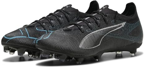 Puma - Ultra 5 Pro FG/AG, Zapatillas de fútbol Unisexo, Puma Black-Puma Silver-Bright Aqua,