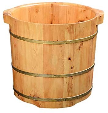 UYDJAKX Holz-Fußbad-Eimer, Fußwaschbecken, Eimer für Fußbad, Massage, Spa, Sauna, Einweichen, Fußbad, Badeeimer, Holzeimer, Fußbad (Größe: B) (B) Super EA Vision Star of Light