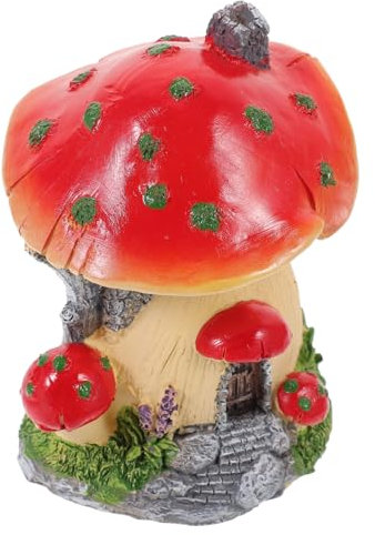 KONTONTY Pilzhaus Miniatur Landschaftsdekor Resin Kreative Bonsai Ornamente Hausförmige Landschaftsdekoration Miniatur Modelle Für Garten Terrarium