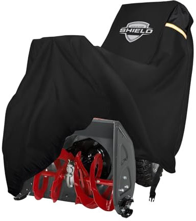Snow Blower Cover - Heavy Duty 600D Snowblower Covers, Outdoor All Weather Protection Premium Waterproof Snow Thrower Covers Universal fir for Most Electric Two-Stage Snow Blowers (70L x 54W x 19H)
