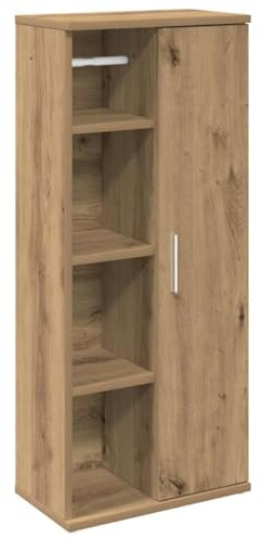 vidaXL Mueble de baño con portarrollos Roble Artisan 39x22x90 cm