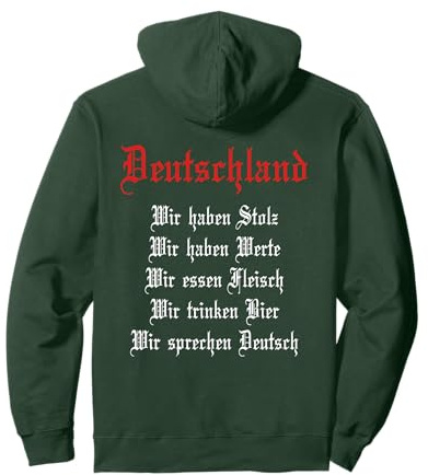 Deutschland Stolz Werte Treue Eisernes Kreuz Pullover Hoodie