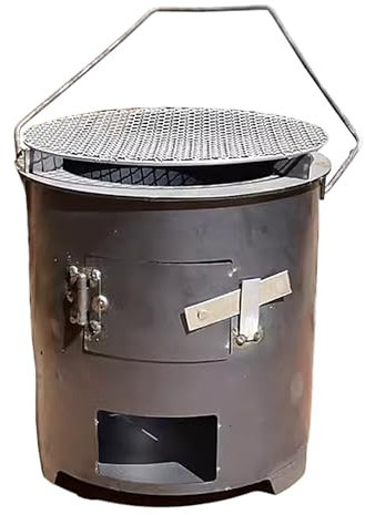 YJKKZQLB Tent Stove Wood Burning Stove, Wood Burning Camp Stove, Portable Camping Small Backpacking Camping Cookware with Carrying Handle(24.99