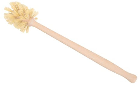 VALICLUD Cepillo para Inodoro De Mango Largo De Madera De Haya Natural, Fregador para Baño Resistente y Ergonómico, Herramienta Práctica para Limpieza Higiénica El Hogar