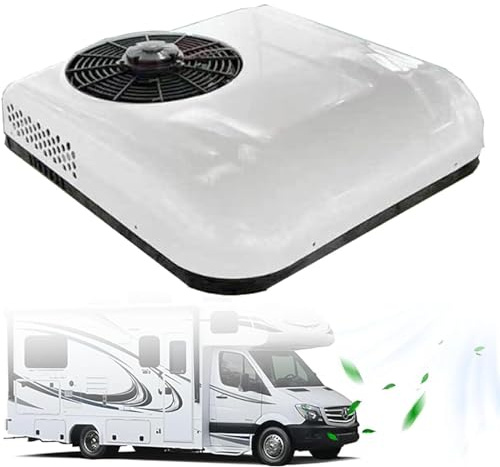 Aire acondicionado para techo de caravana, unidad de aire acondicionado para caravana de 12 V/24 V para refrigeración eficiente en furgonetas, camiones, remolques, caravanas y tractores