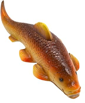 jojnsha Figurine De Poisson Flottante en Résine Statue D'étang Accessoires D'extérieur Artisanat Amusant pour Jardin Parc Étang Décoration Réaliste