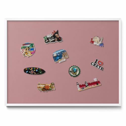 Tulup Magnettafel Pinnwand 80x60 cm Kunststoffrahmen Pastell Flieder Lila Farbe Magnetisch Wandtafel Memoboard Notizwand Organisation für Schule Büro Zuhause Kinderzimmer Küche