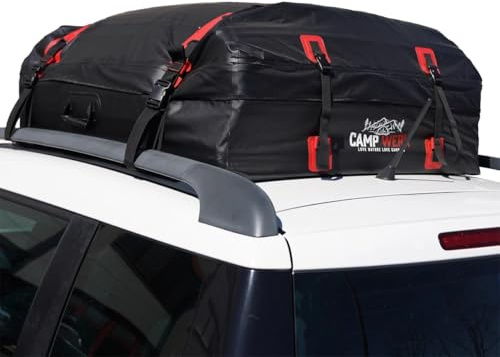 CAMPWERK Cargobag Dachbox-Tasche – 432 L wasserdichte Auto Dachgepäcktasche aus 500D PVC – Faltbare Gepäckbox mit Spanngurten & Anti-Rutsch-Matte, passend für Fahrzeuge mit & ohne Reling