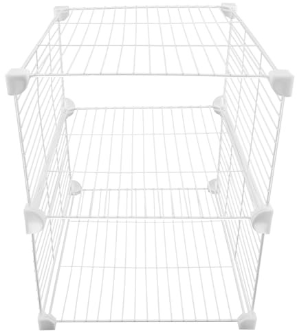 Mikinona Divisorio per Congelatore a Pozzetto in Filo Metallico Cestello Organizzatore per Frigorifero Divisori Multifunzione Resistenti per Ripiani Freezer per Ottimizzare lo Spazio e